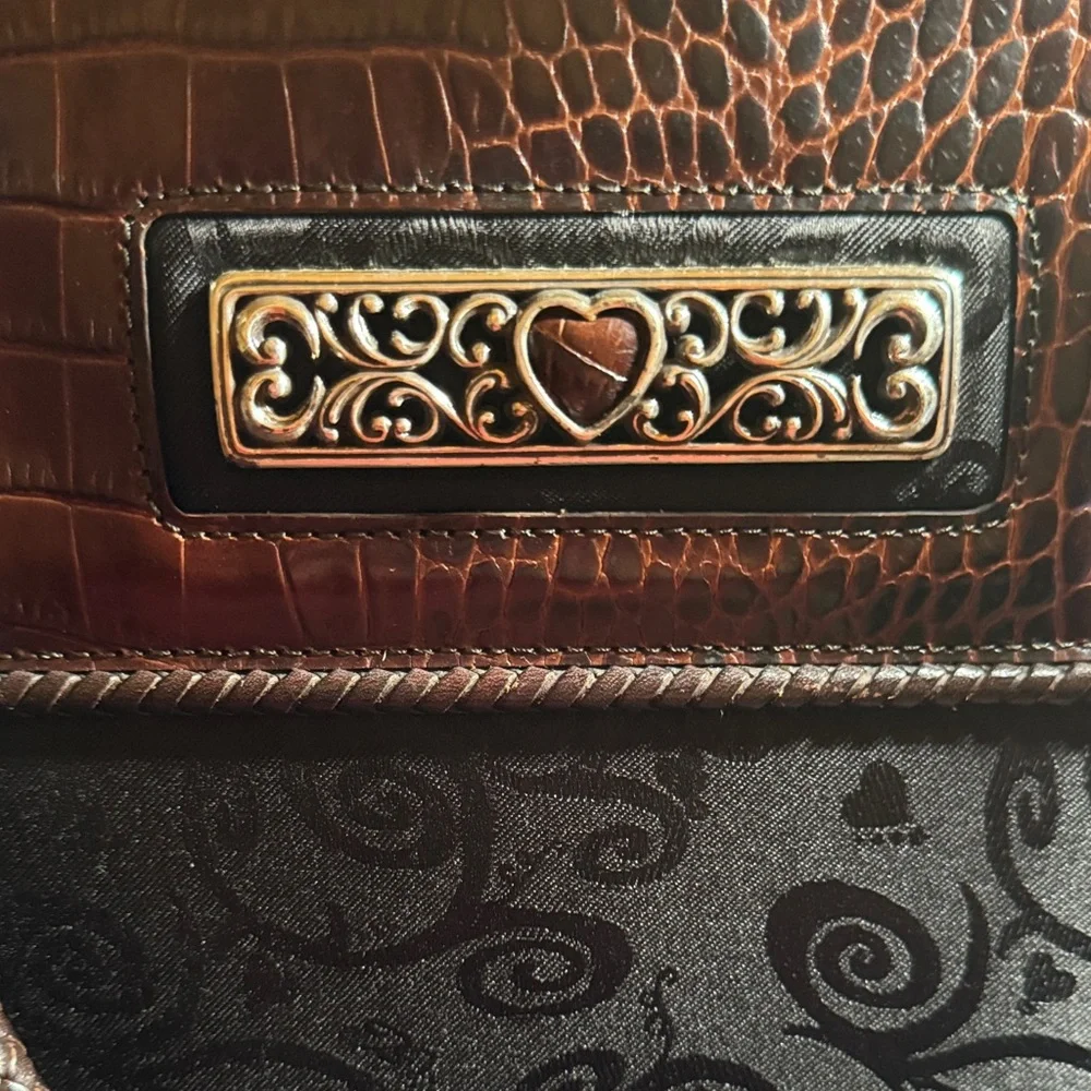 Brighton Croc-Embossed Leather Bag 18inches by 12. - Picture 2 of 16